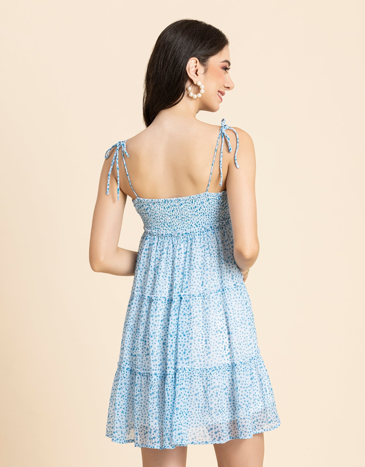 Printed Mini Dress, Strappy