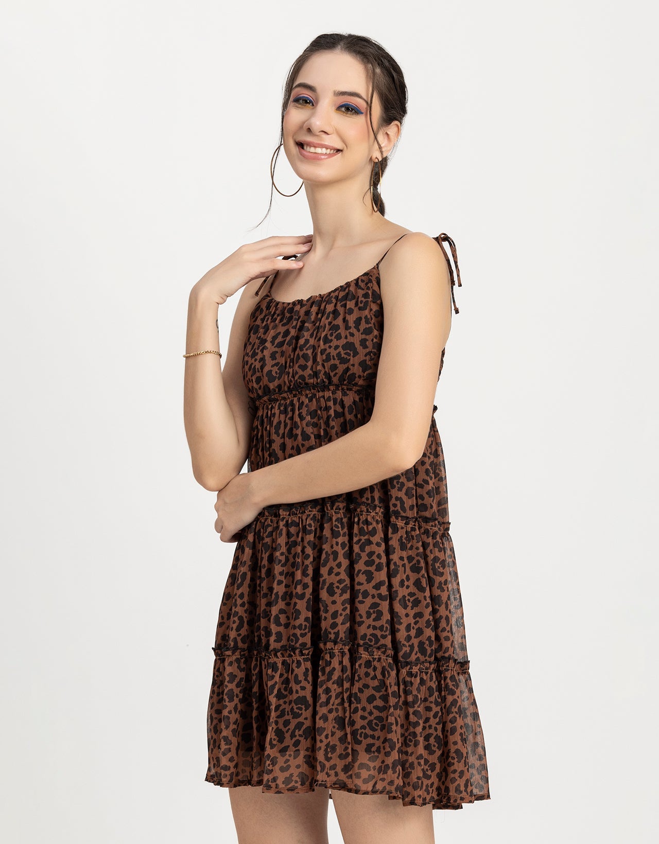Printed Mini Dress, Strappy