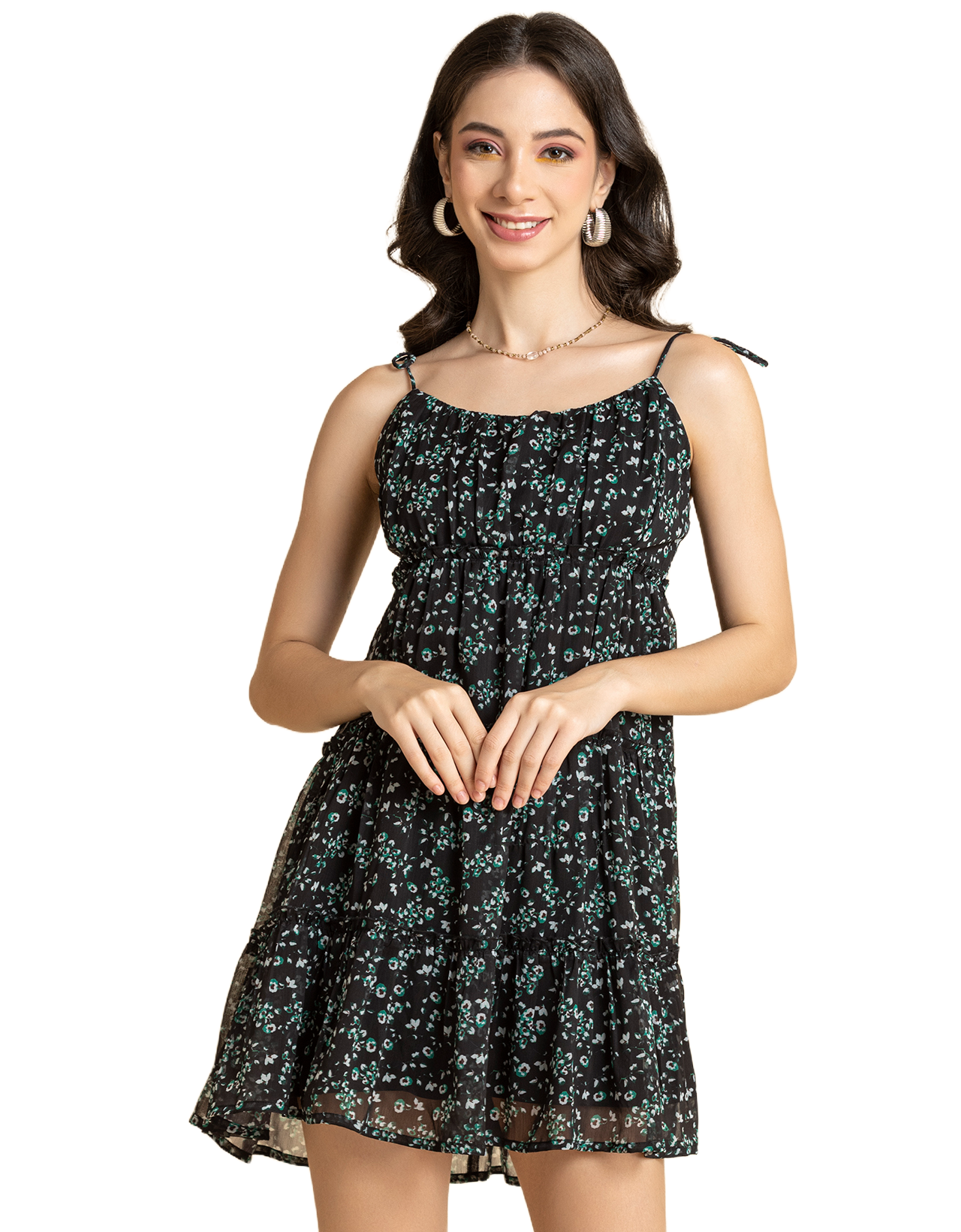 Printed Mini Dress, Strappy