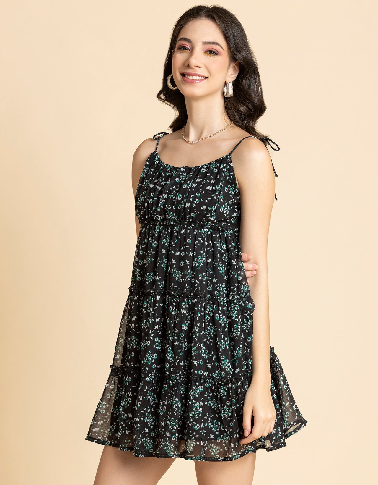Printed Mini Dress, Strappy