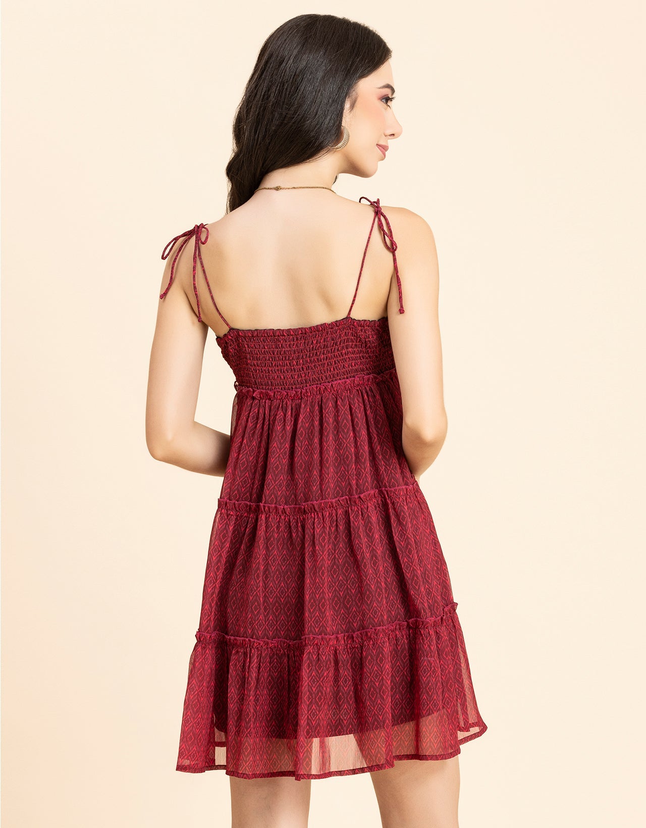 Printed Mini Dress, Strappy