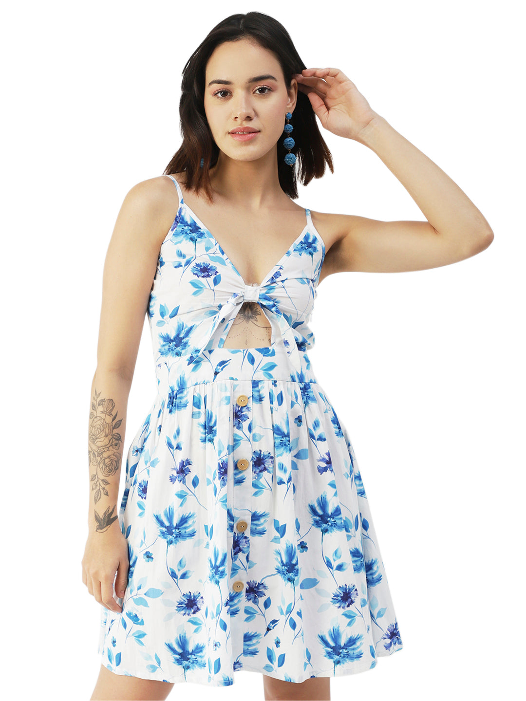 Spaghetti Strap Dress, Knee Flared