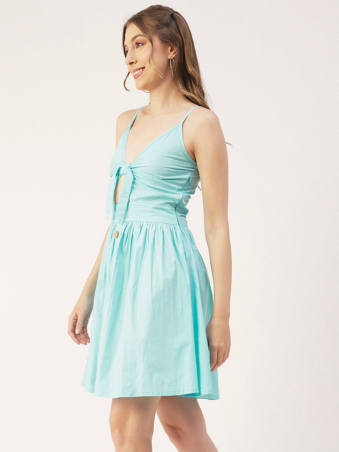 Spaghetti Strap Dress, Knee Flared