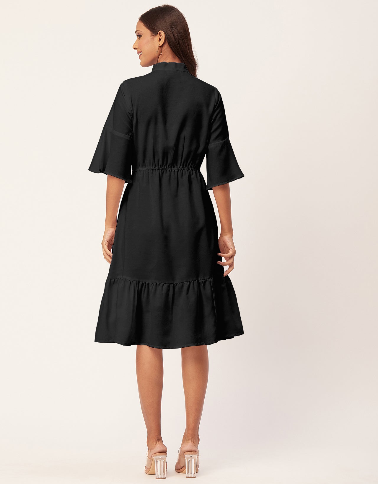 Bow-Knot Dress with Bell Sleeve