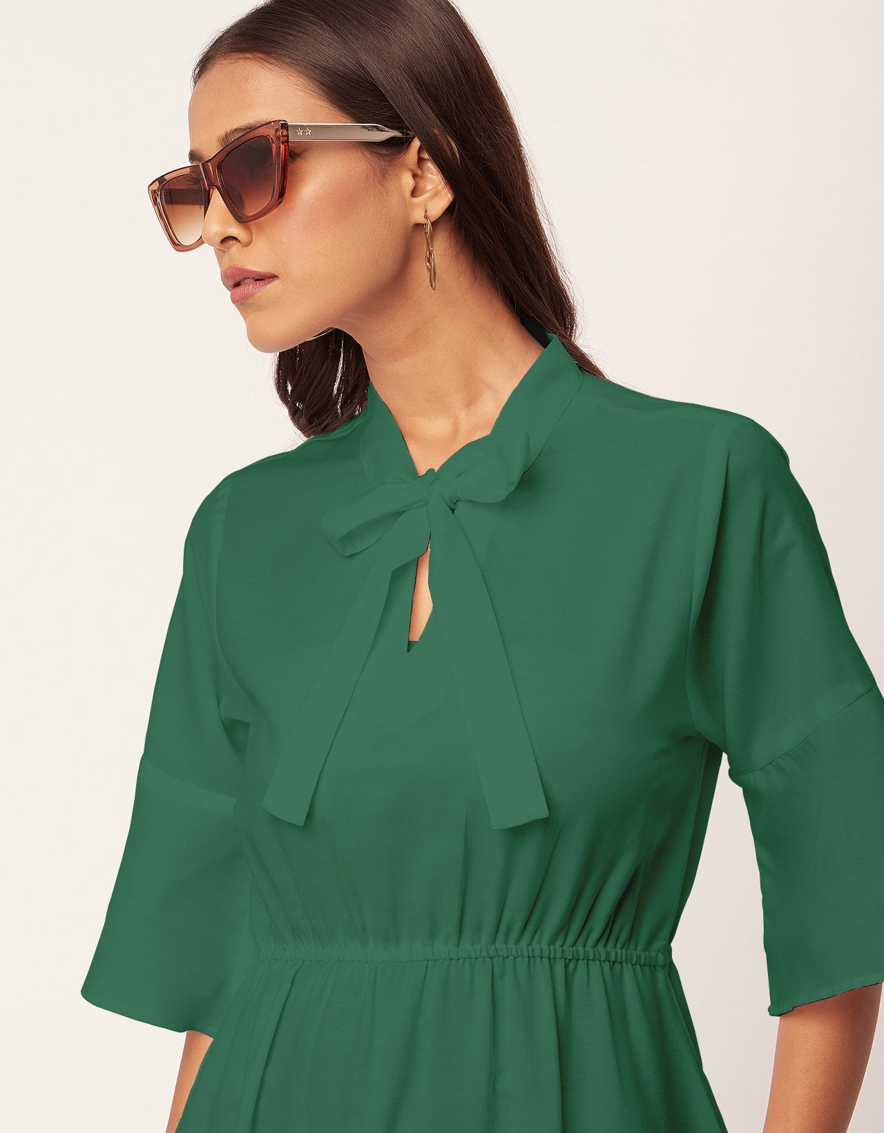 Bow-Knot Dress, Ruffle Sleeve