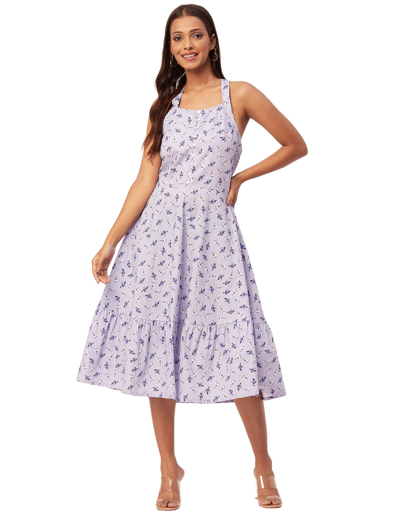 Tiered Dress, Criss-Cross Back