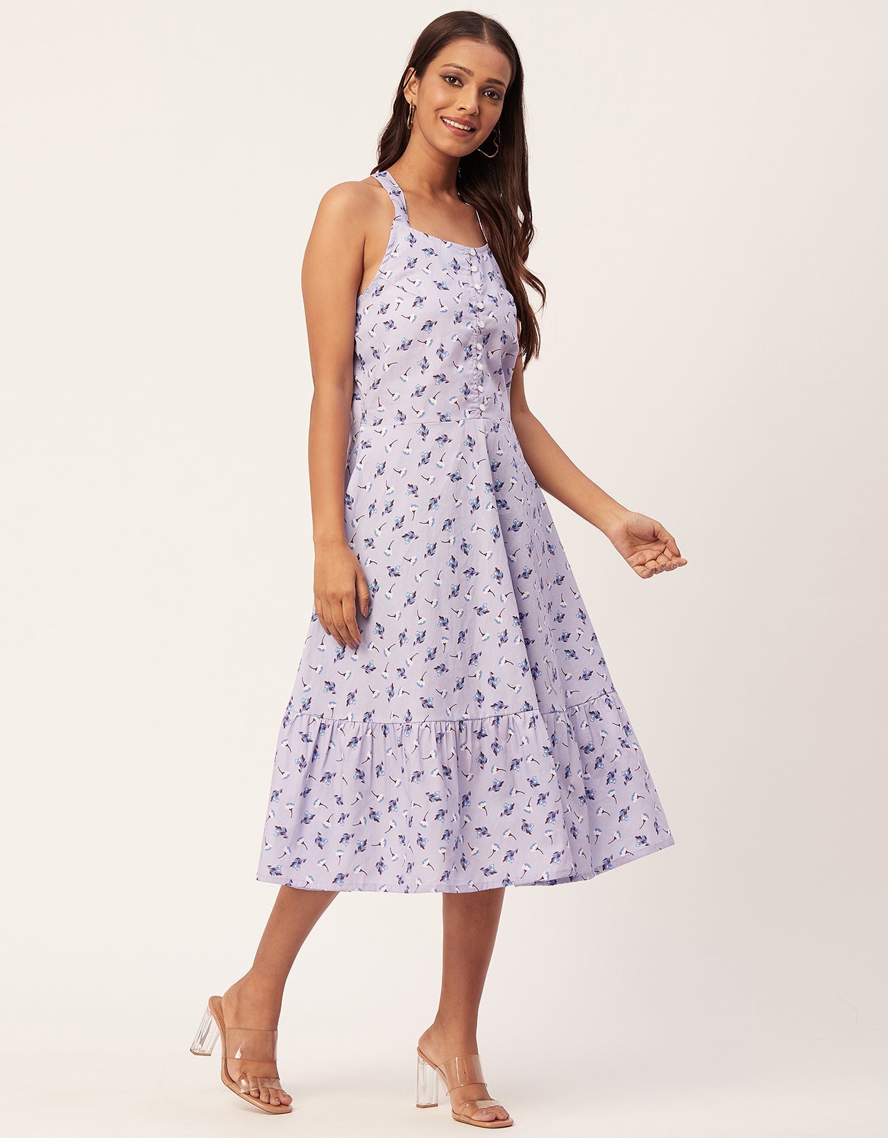 Tiered Dress, Criss-Cross Back