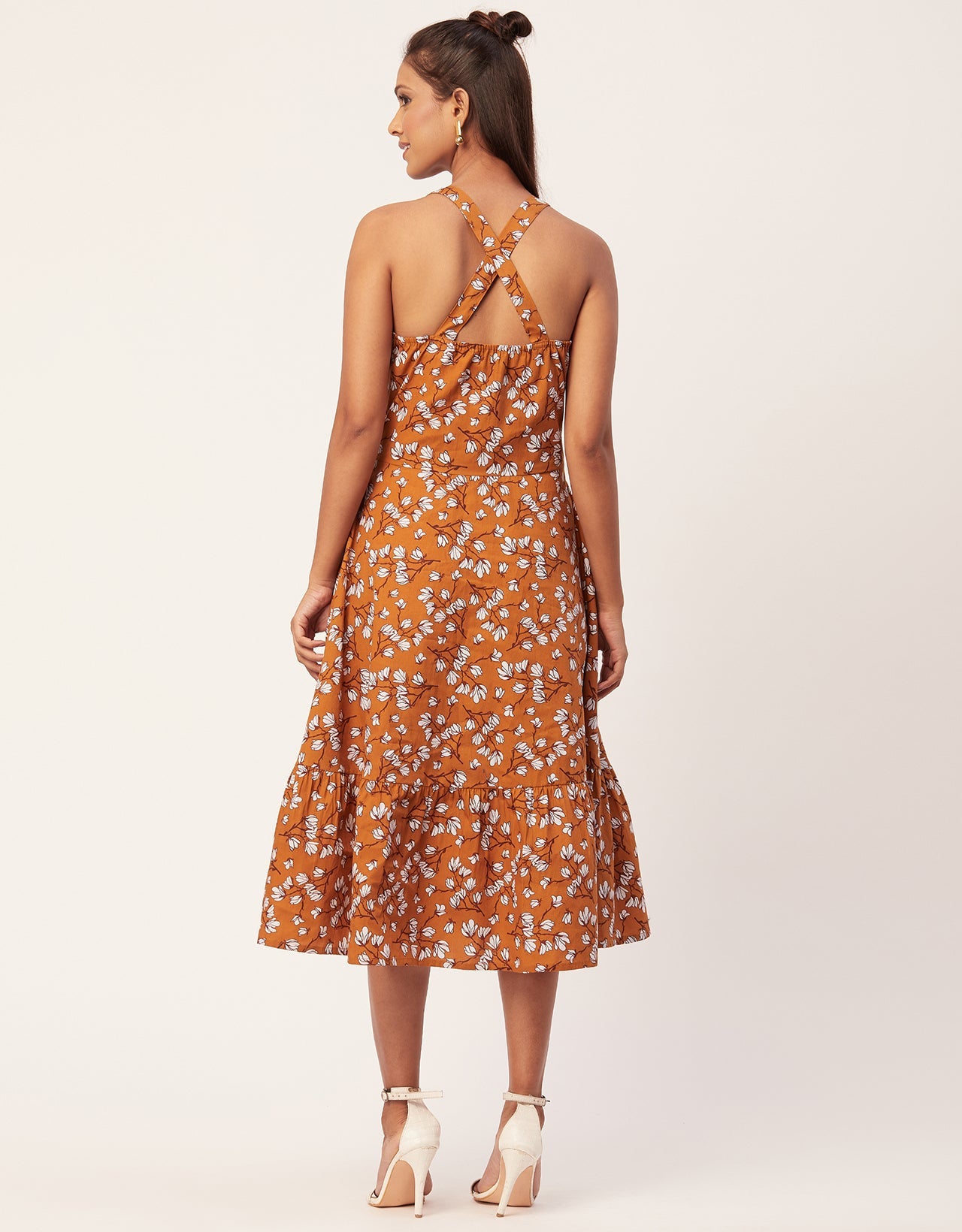 Tiered Dress, Criss-Cross Back