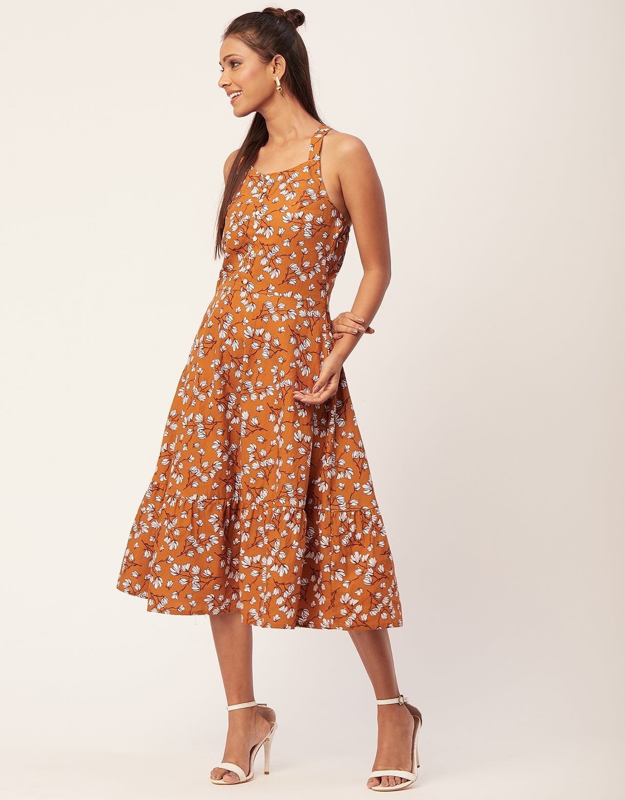 Tiered Dress, Criss-Cross Back