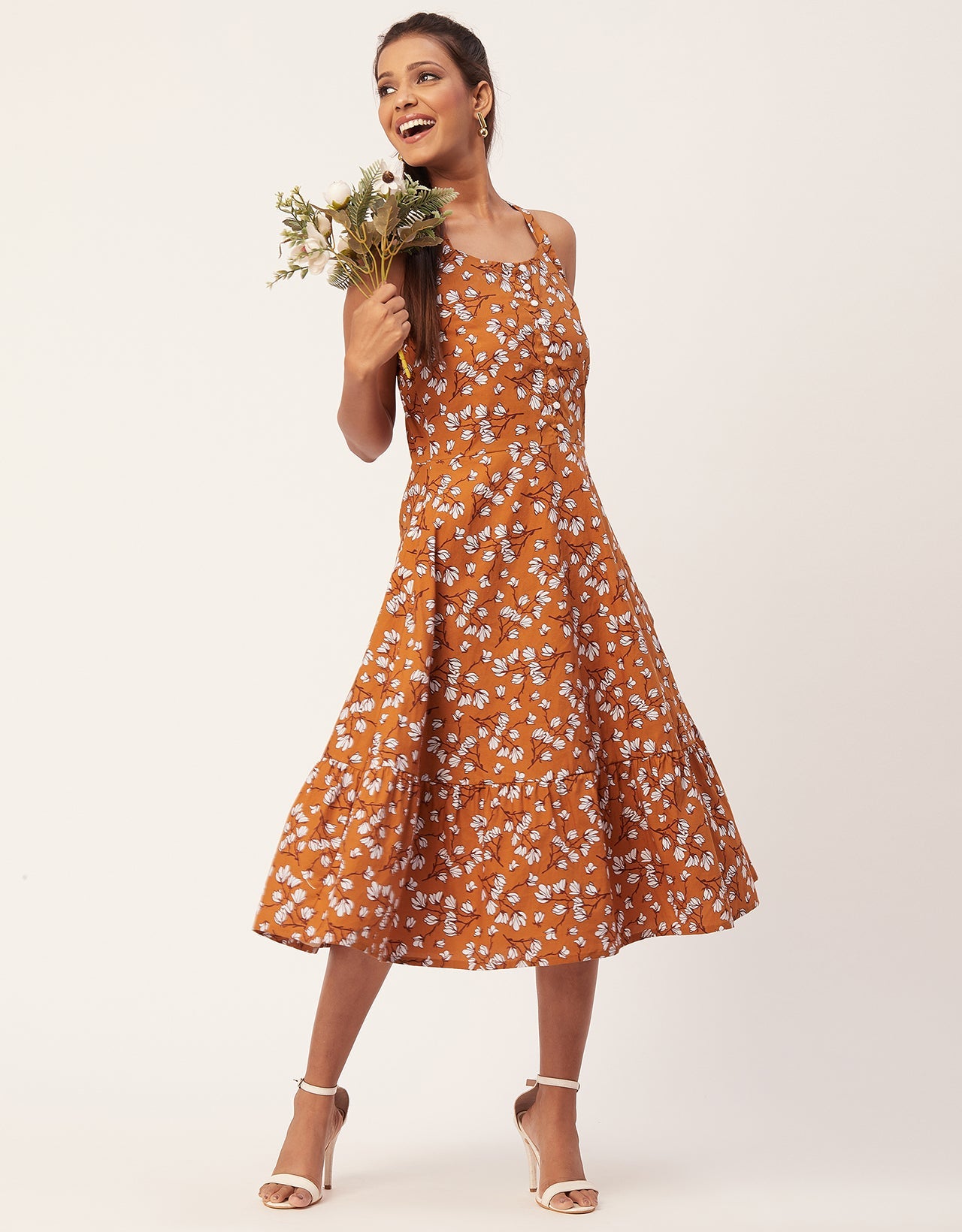 Tiered Dress, Criss-Cross Back