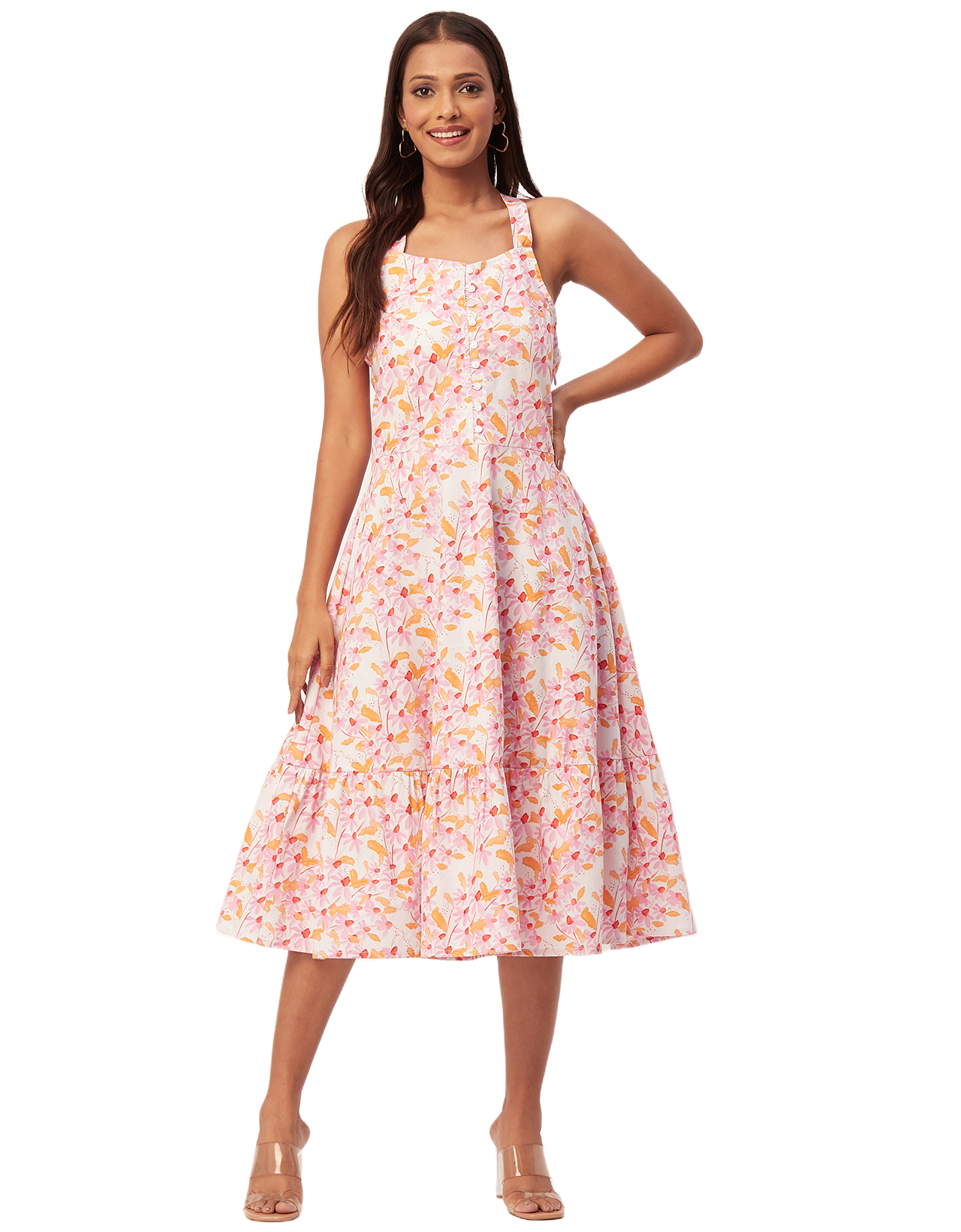 Tiered Dress, Criss-Cross Back