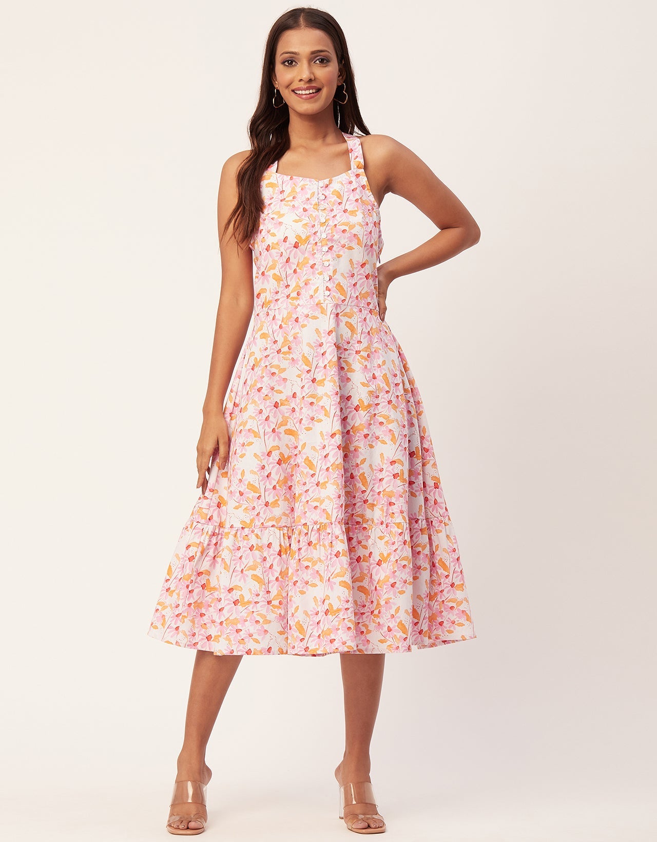 Tiered Dress, Criss-Cross Back