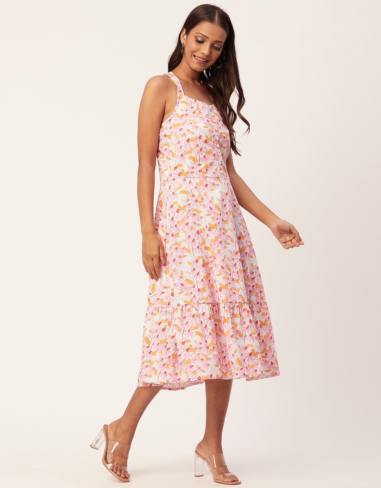 Tiered Dress, Criss-Cross Back