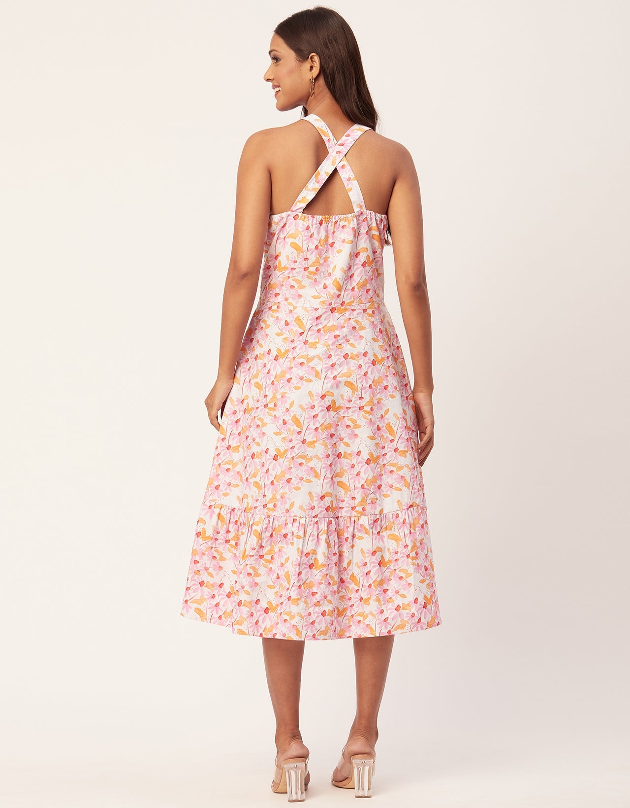 Tiered Dress, Criss-Cross Back