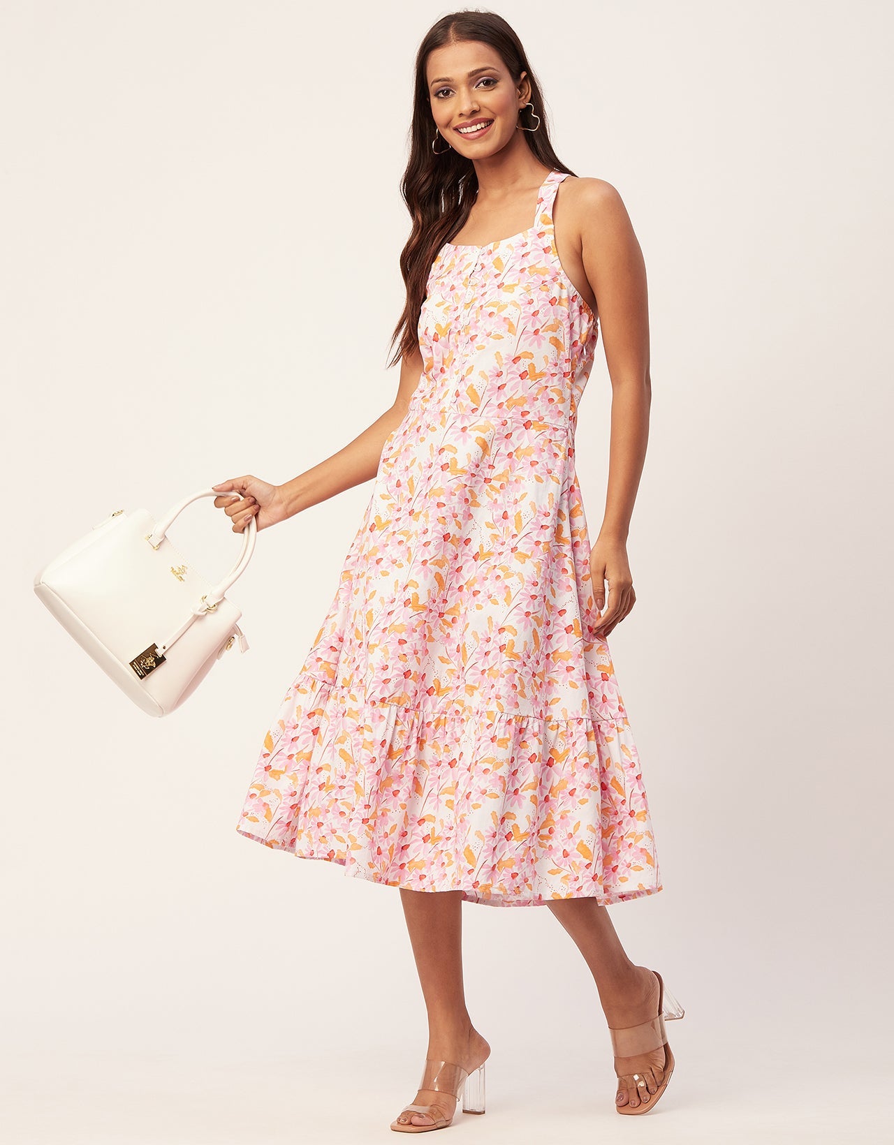 Tiered Dress, Criss-Cross Back