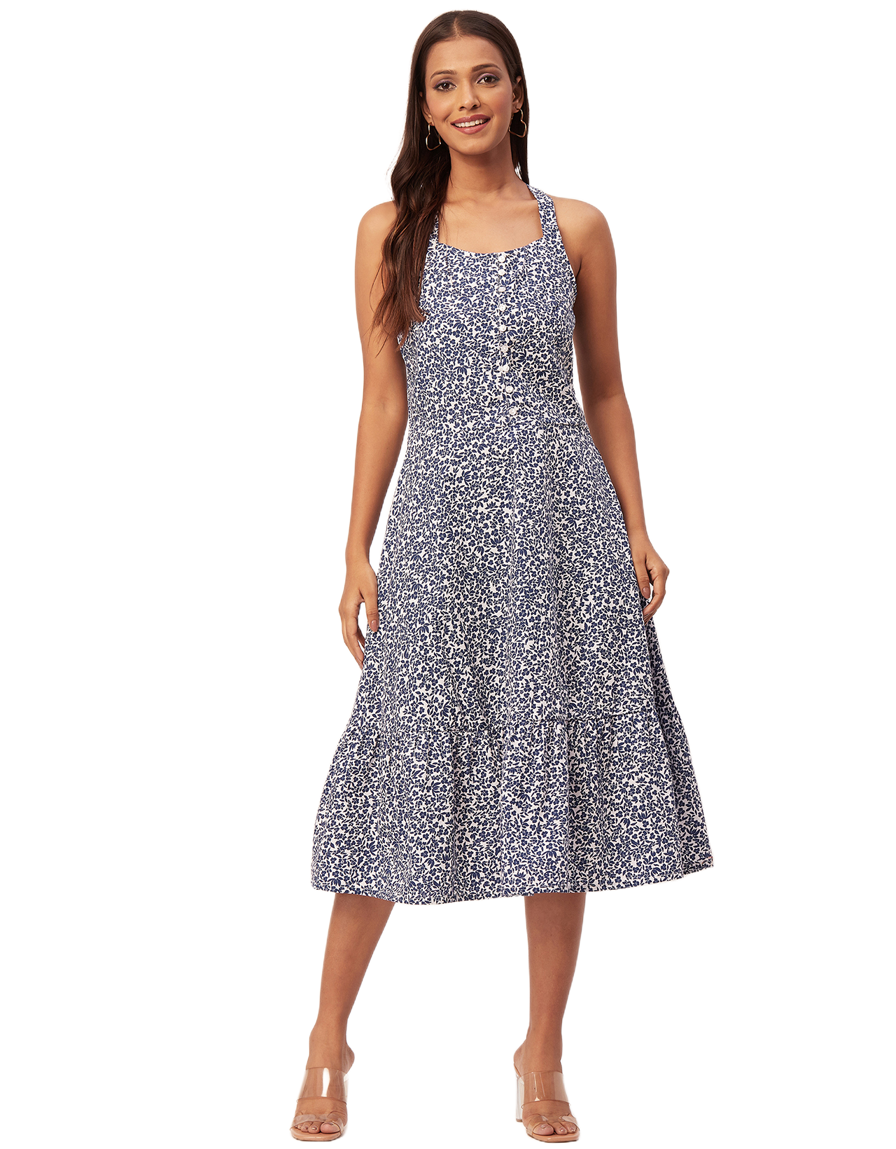 Tiered Dress, Criss-Cross Back