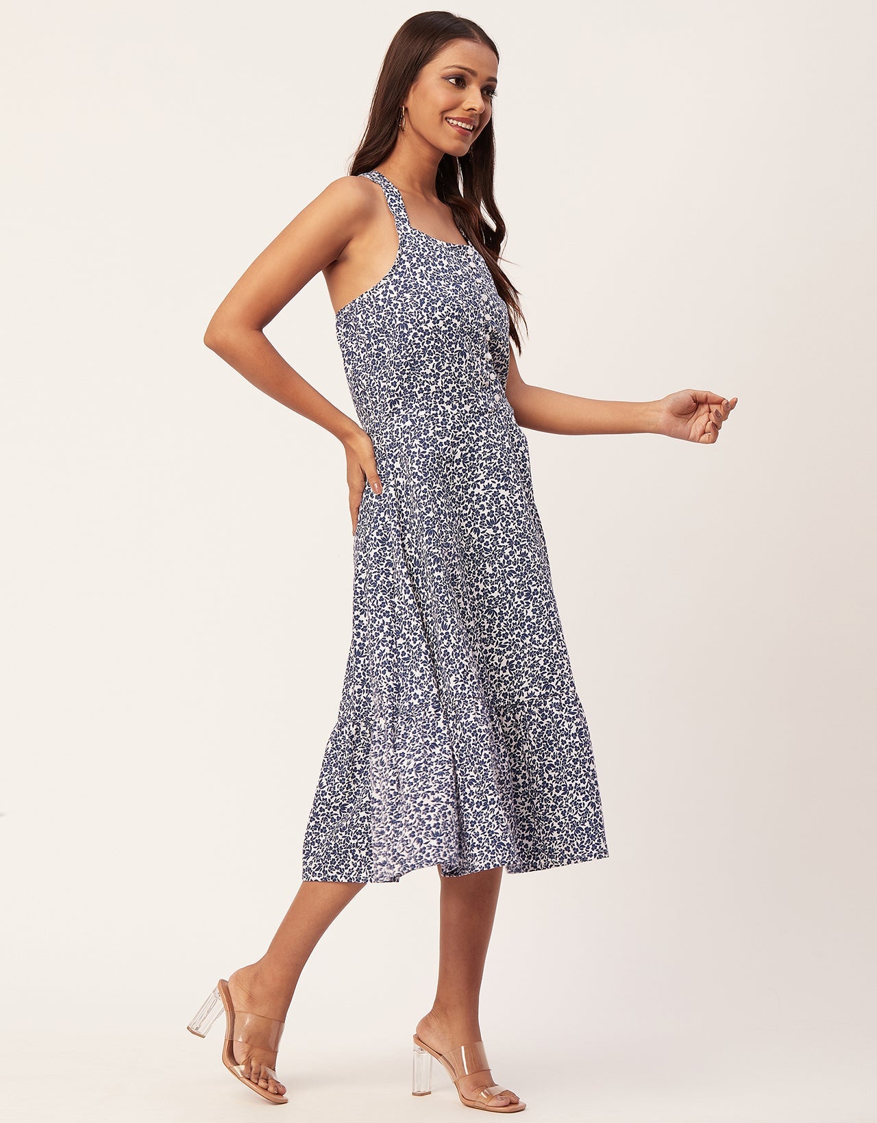 Tiered Dress, Criss-Cross Back