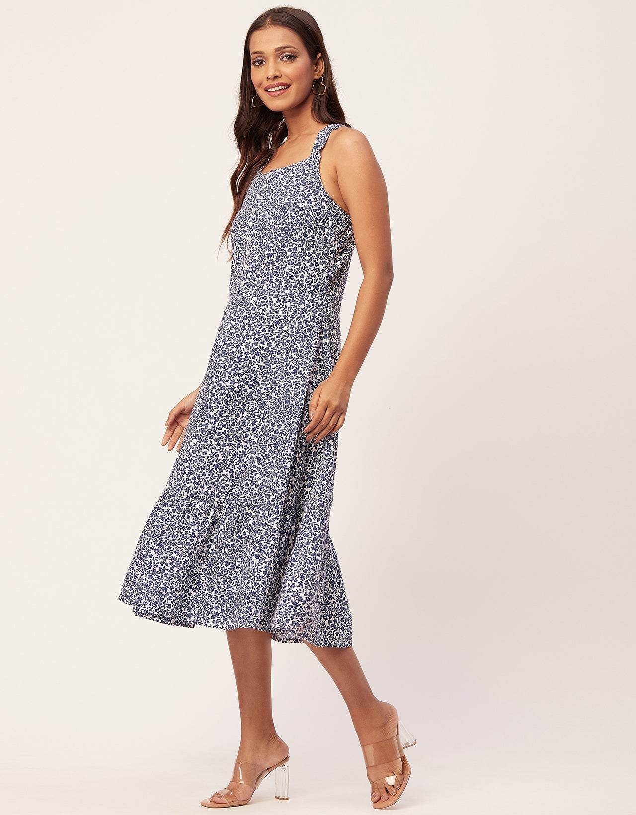 Tiered Dress, Criss-Cross Back