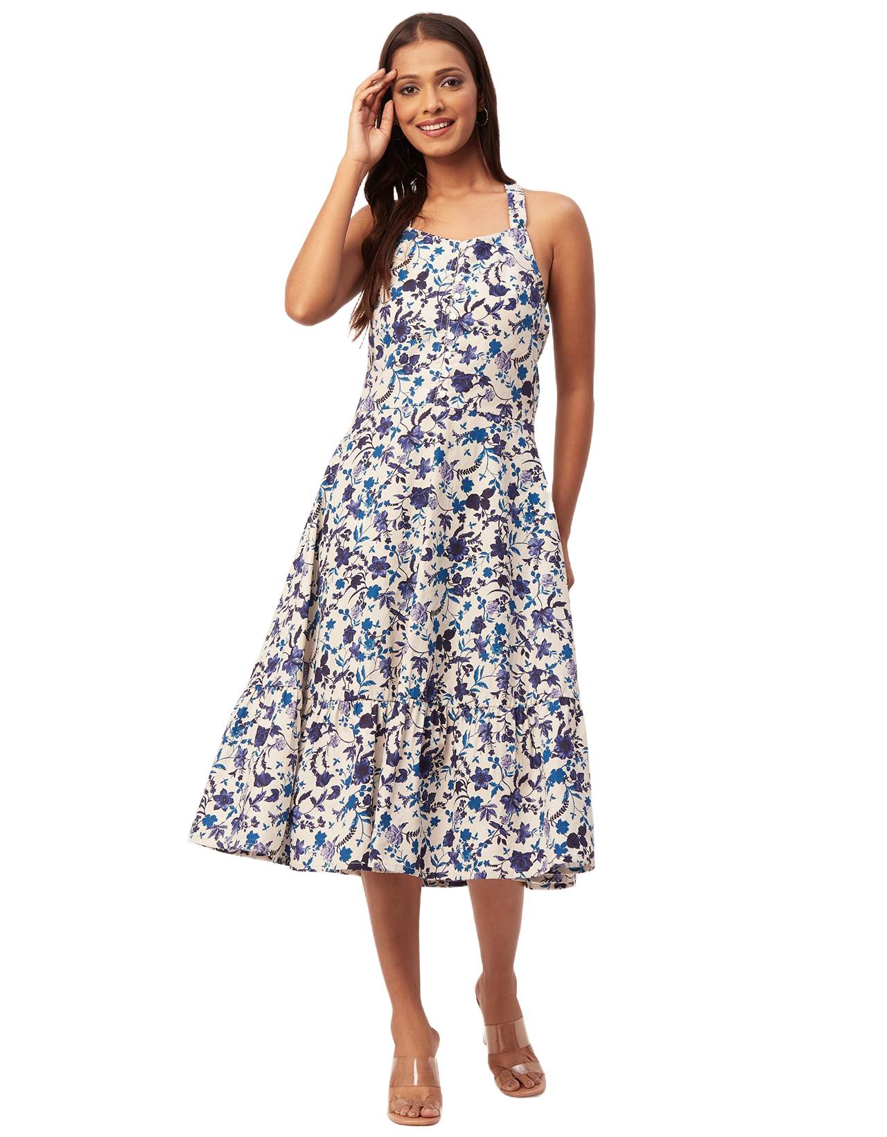 Tiered Dress, Criss-Cross Back
