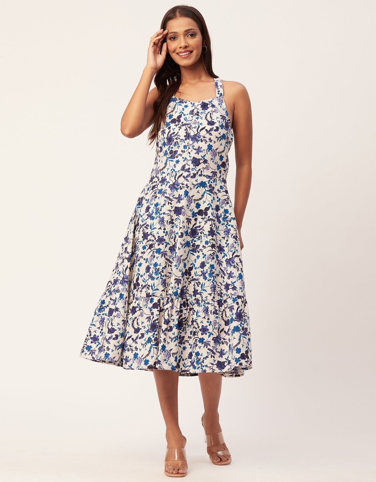 Tiered Dress, Criss-Cross Back