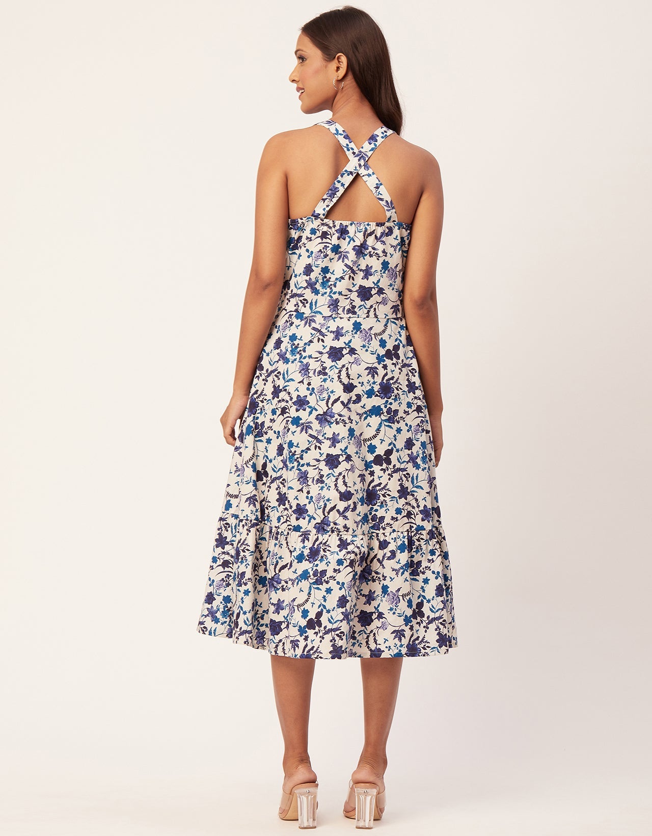 Tiered Dress, Criss-Cross Back