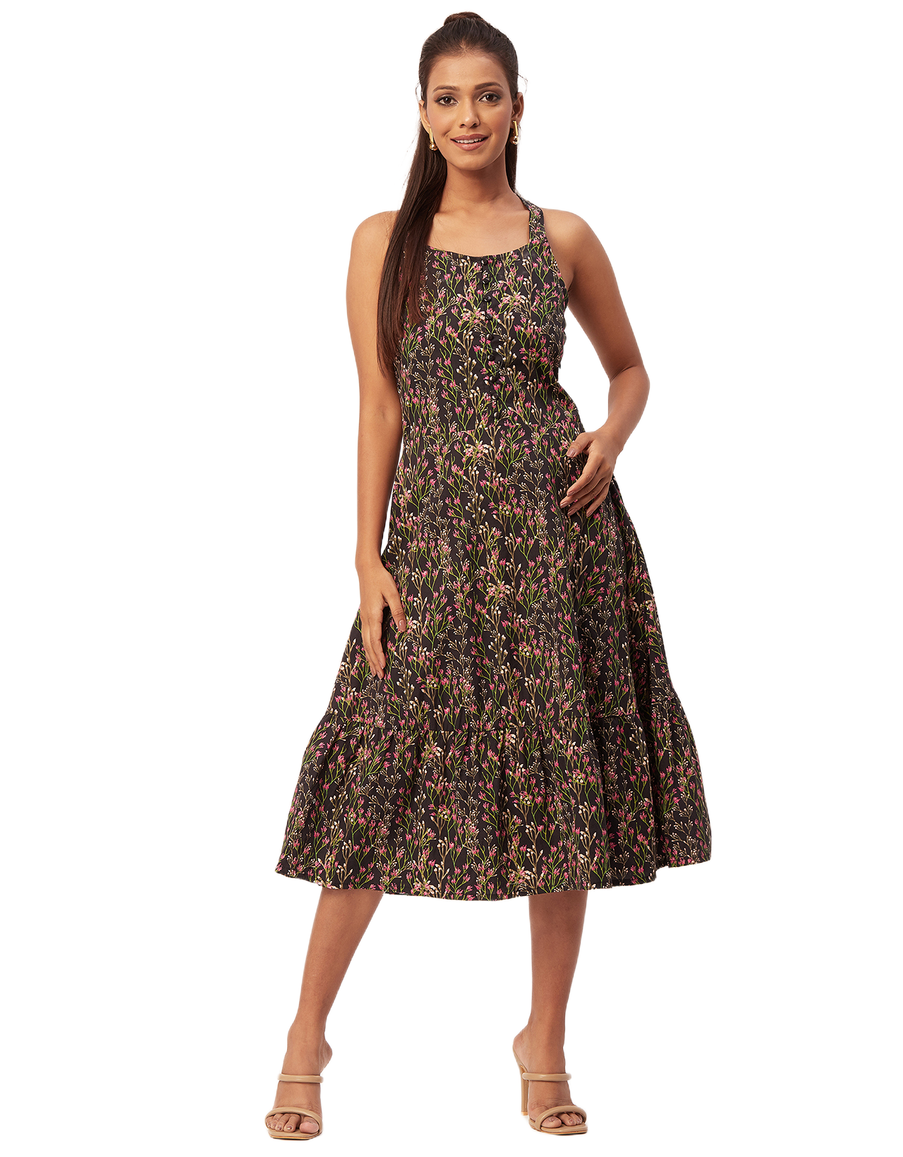 Tiered Dress, Criss-Cross Back