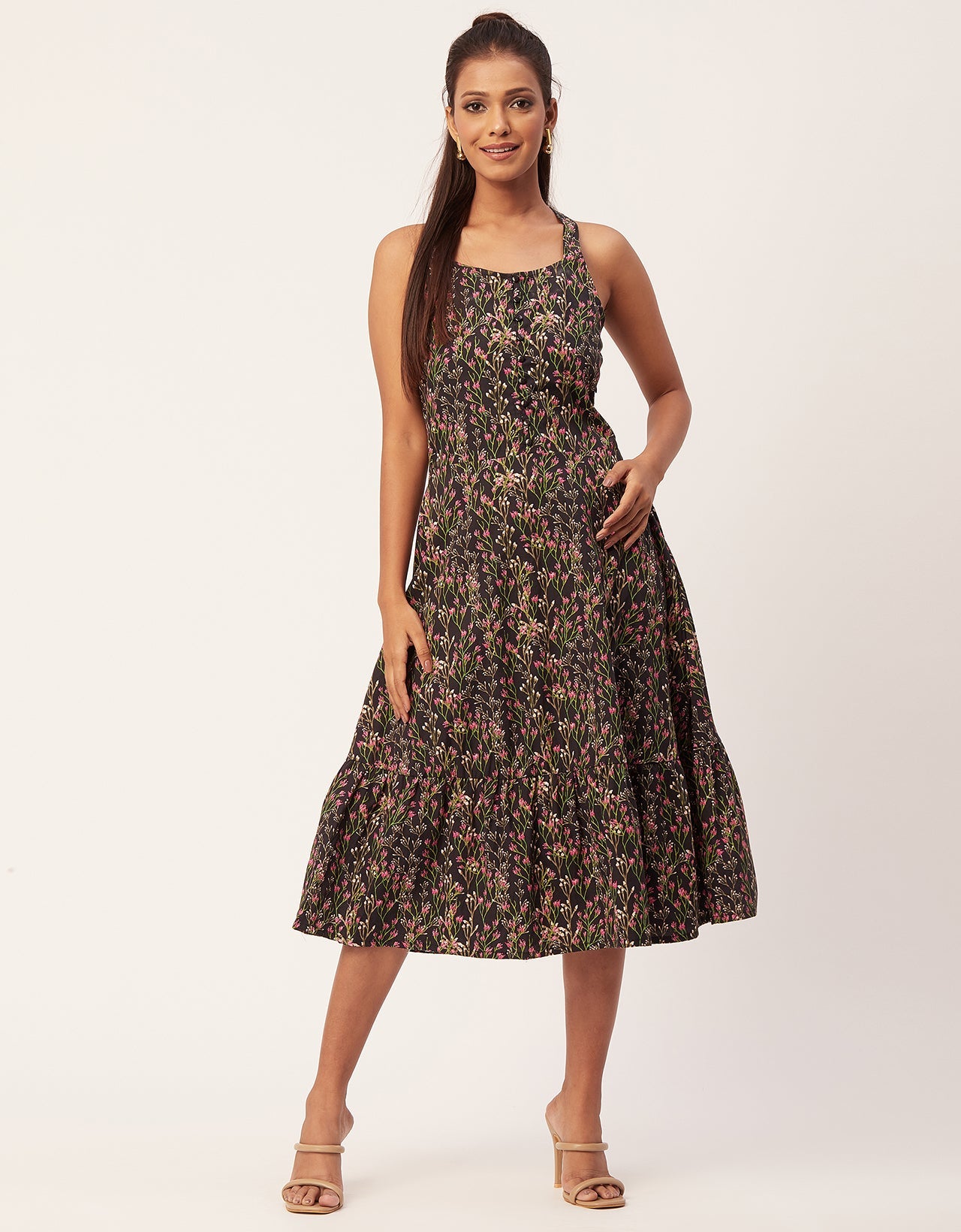 Tiered Dress, Criss-Cross Back