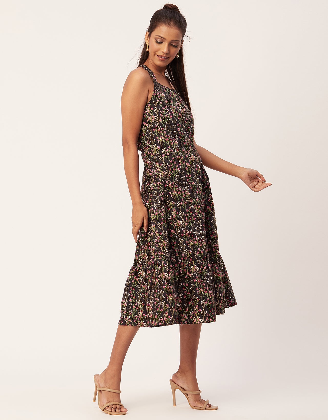 Tiered Dress, Criss-Cross Back