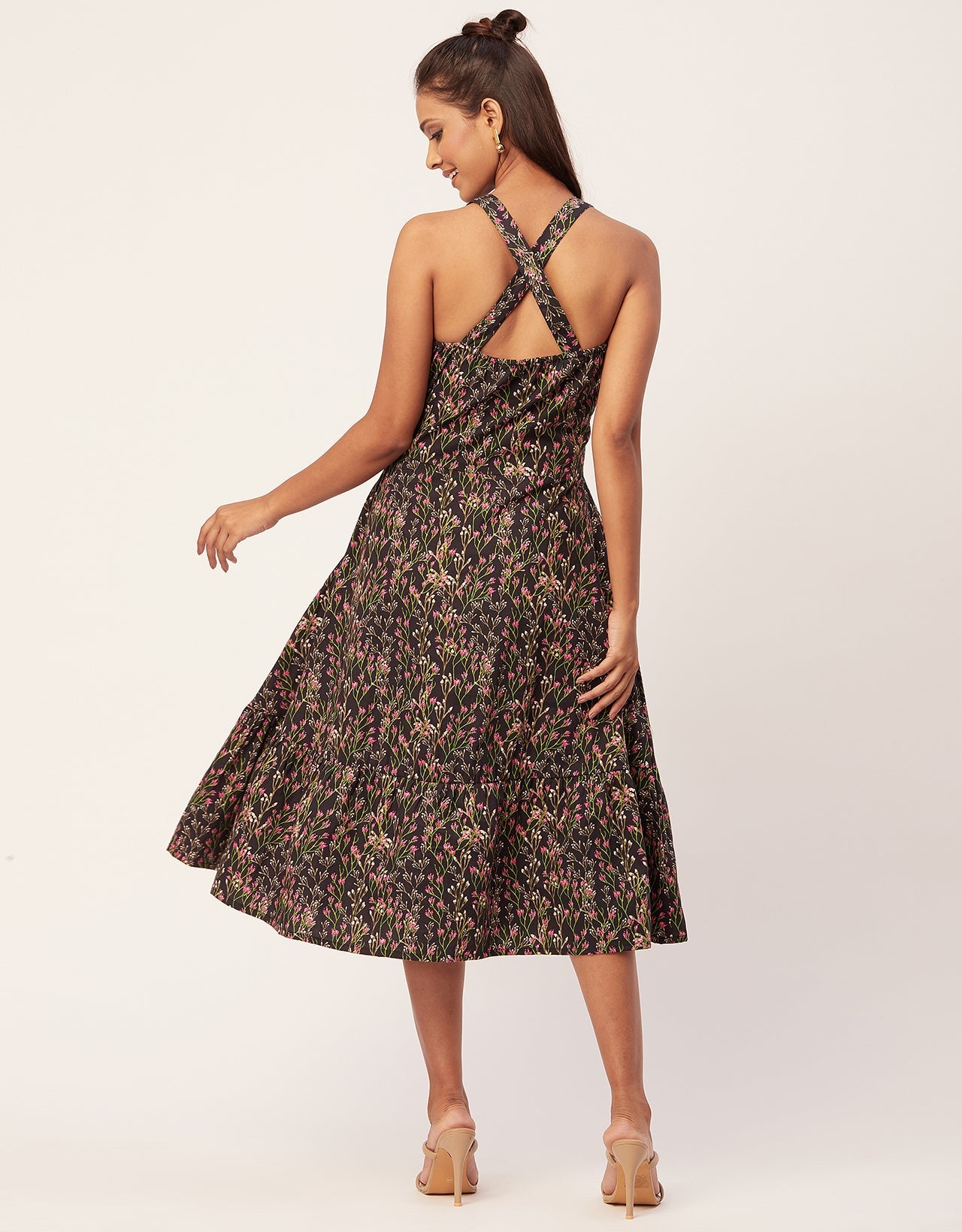 Tiered Dress, Criss-Cross Back