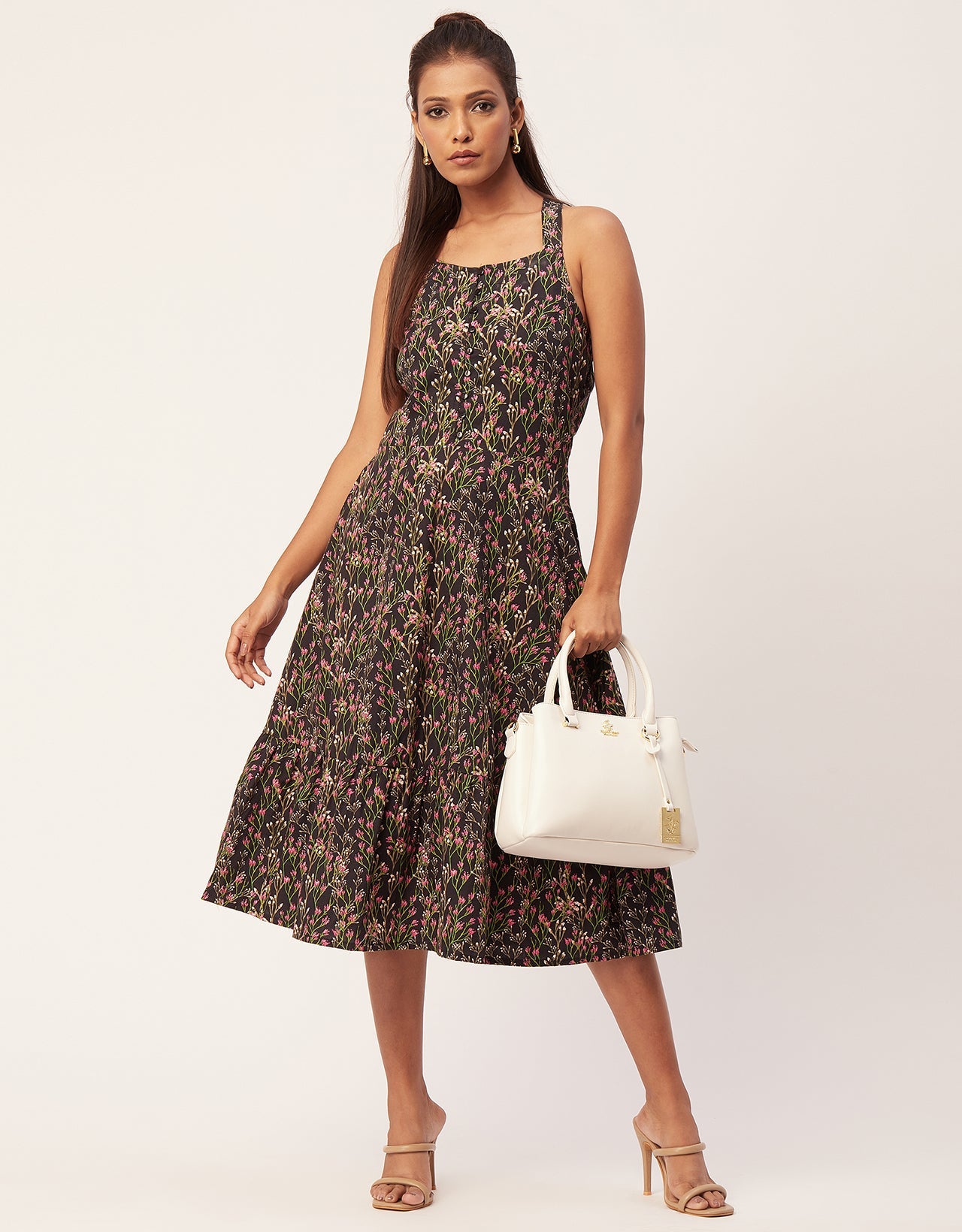 Tiered Dress, Criss-Cross Back