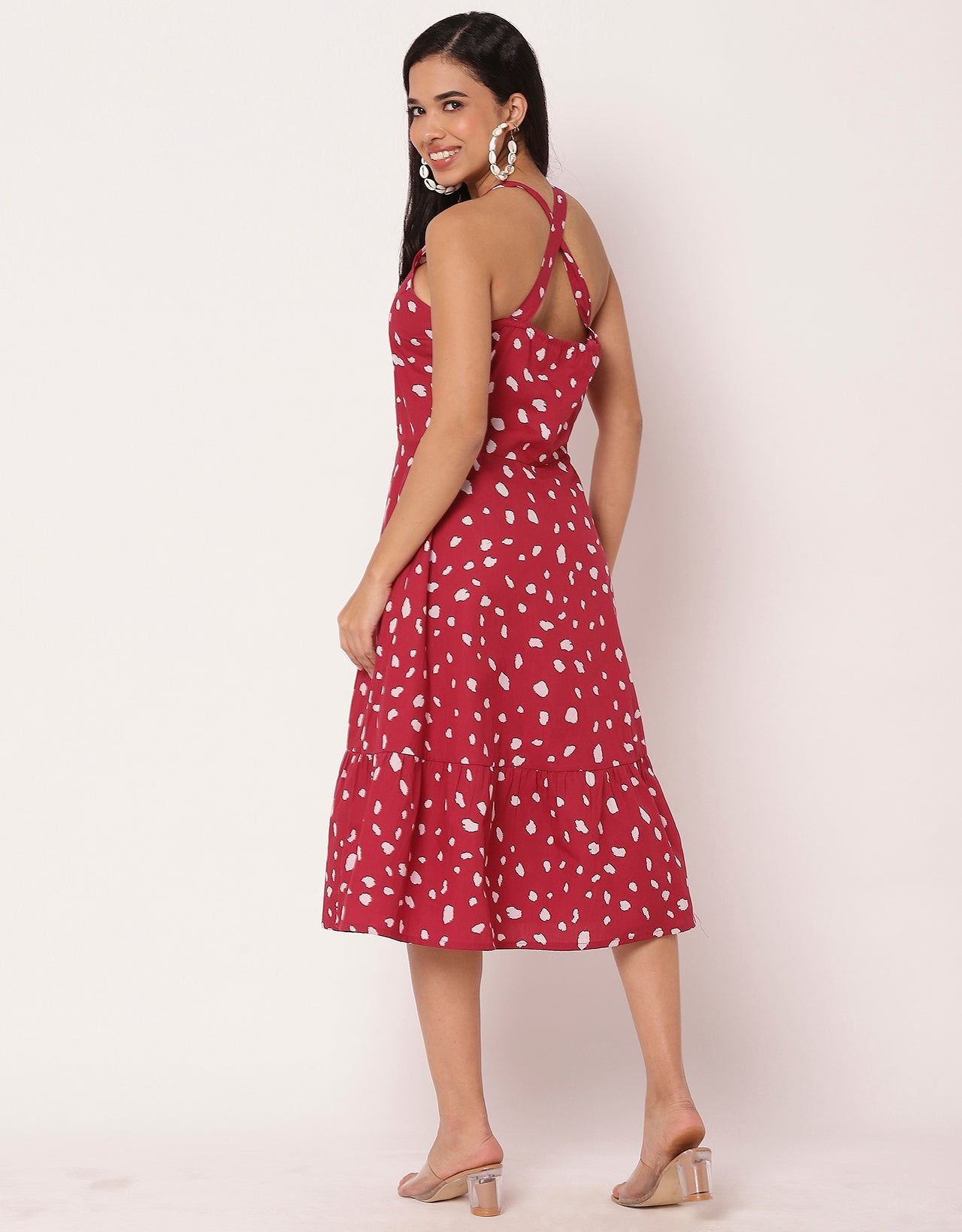 Tiered Dress, Criss-Cross Back