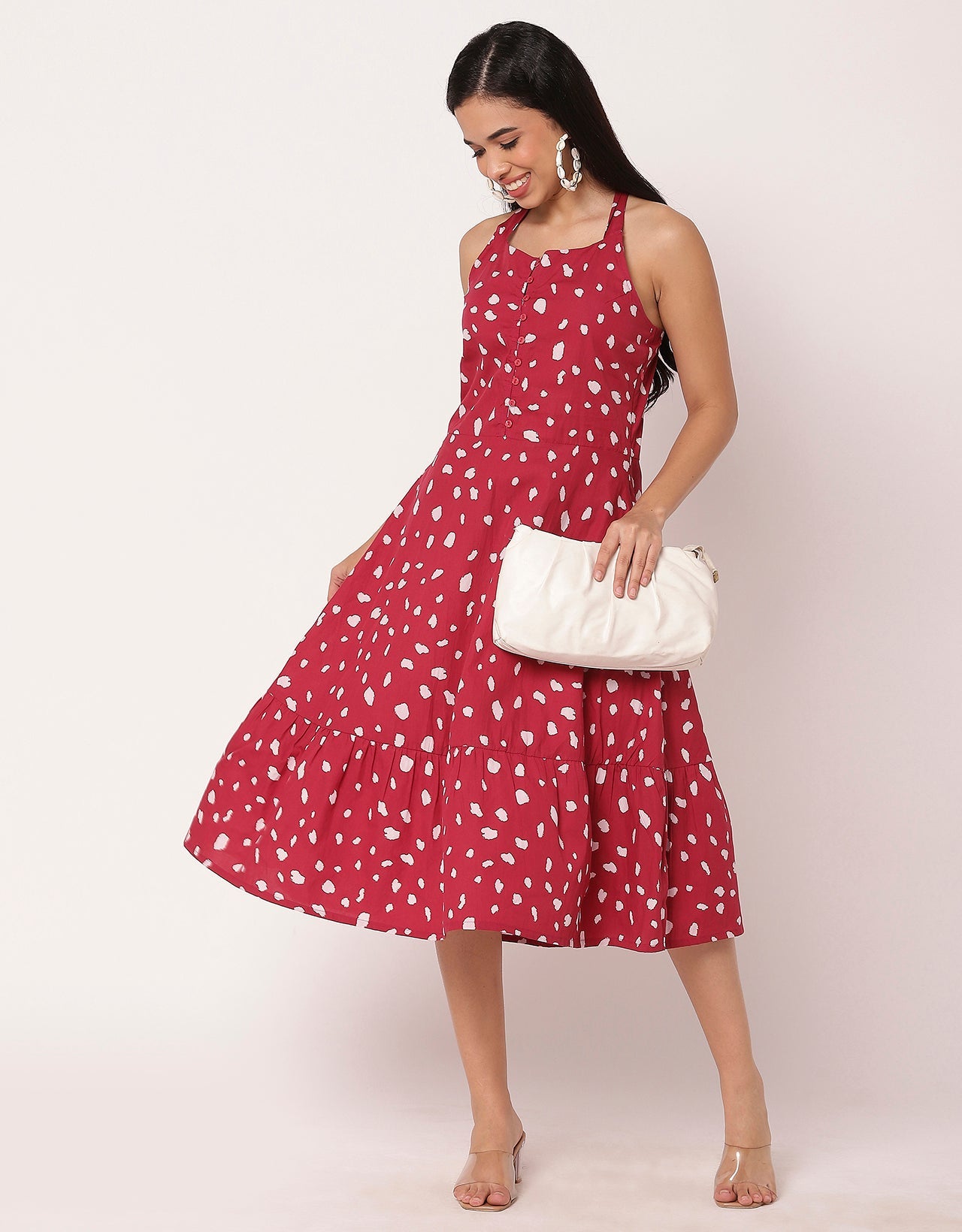 Tiered Dress, Criss-Cross Back