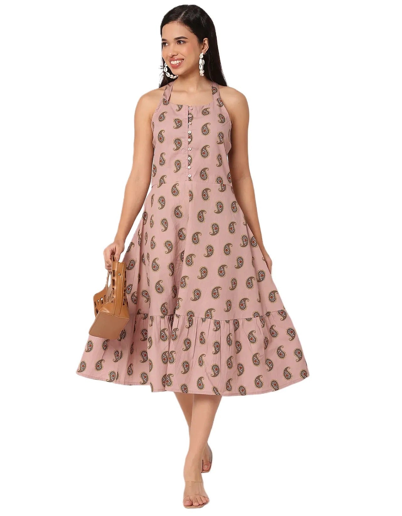 Tiered Dress, Criss-Cross Back