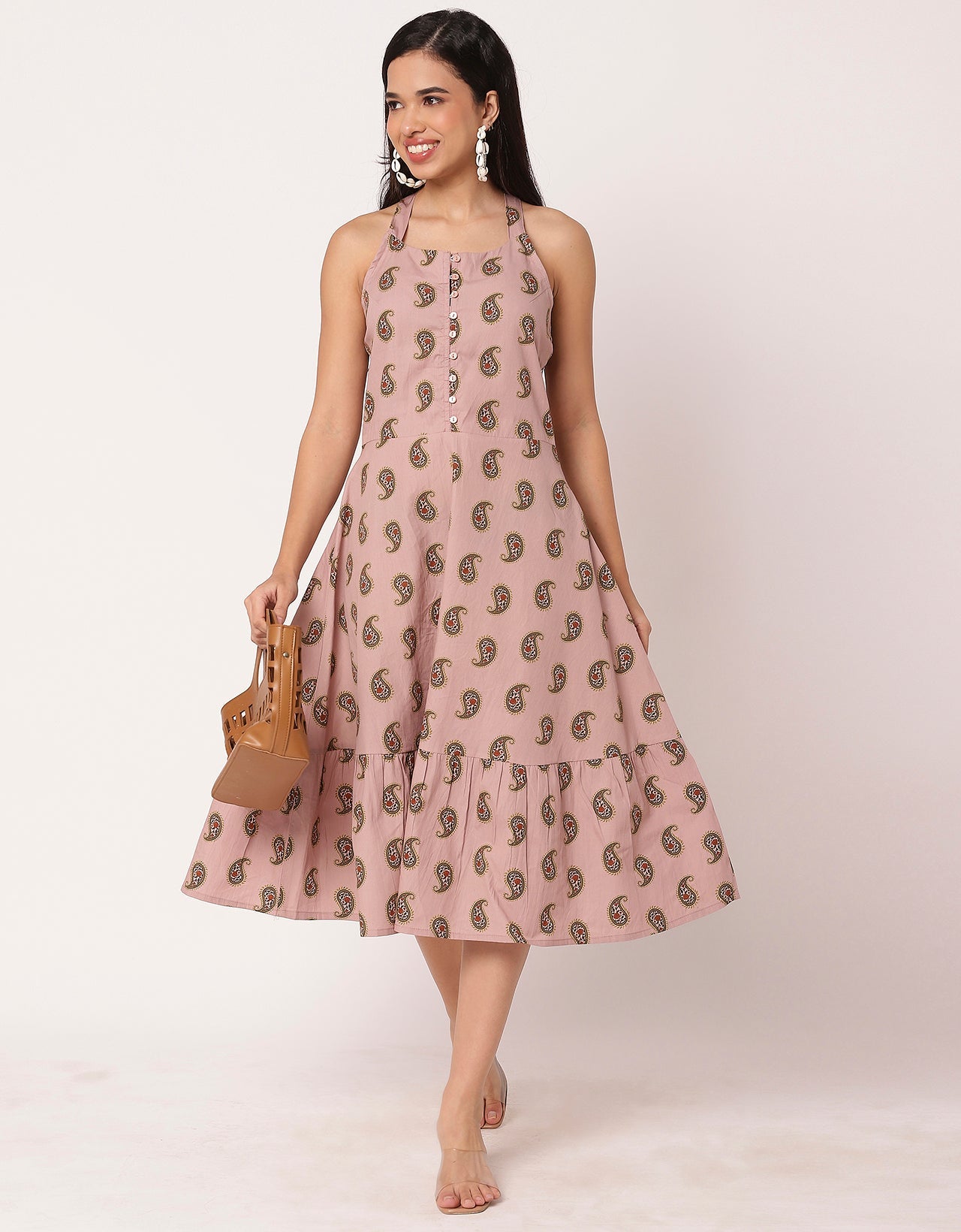 Tiered Dress, Criss-Cross Back