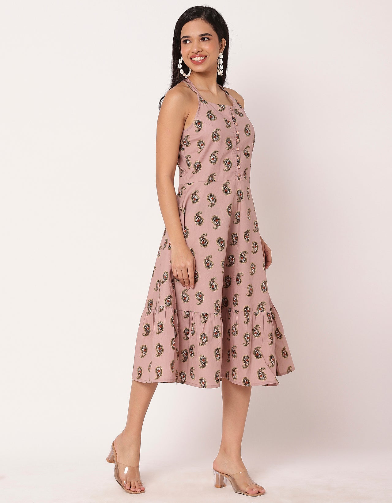 Tiered Dress, Criss-Cross Back