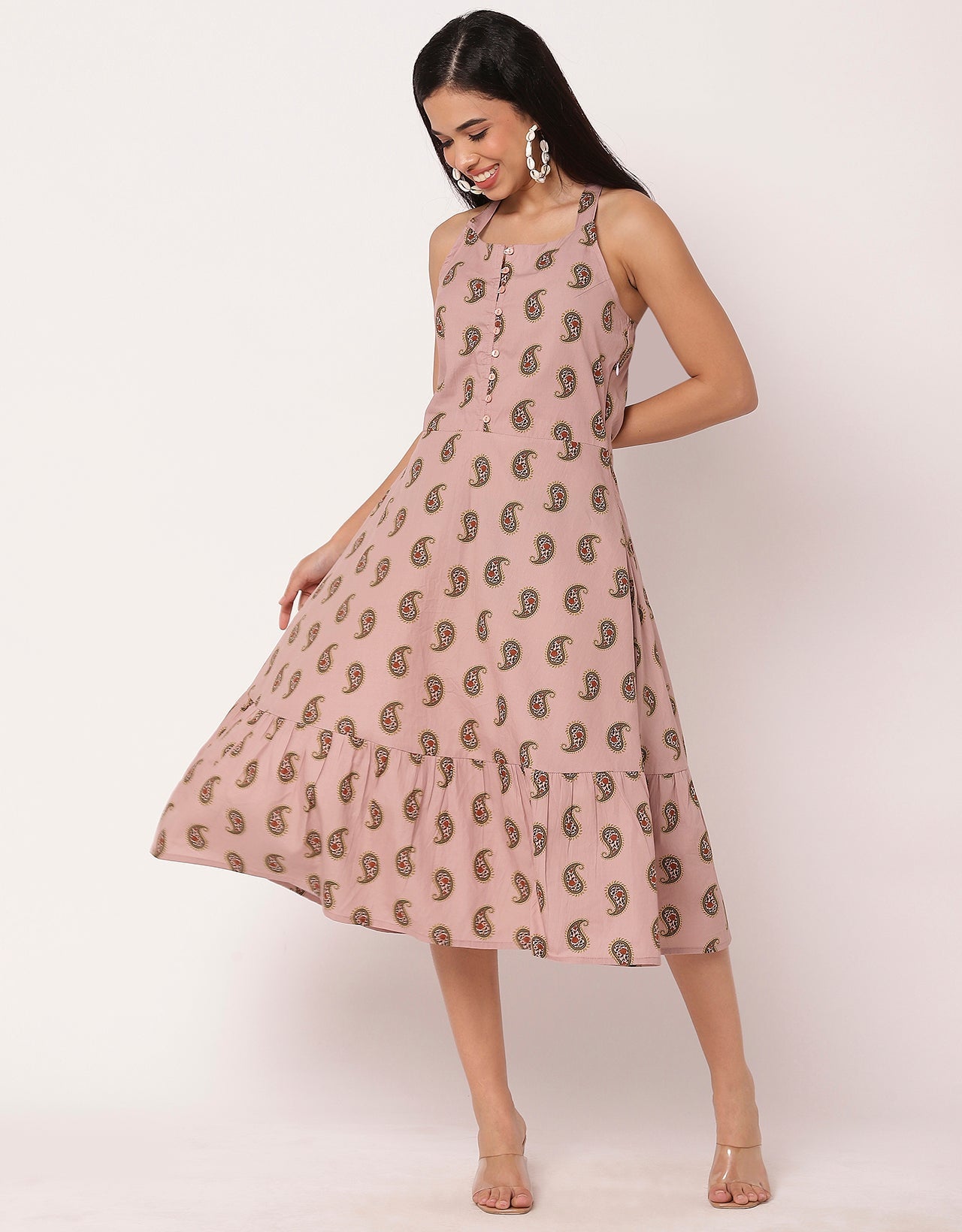 Tiered Dress, Criss-Cross Back