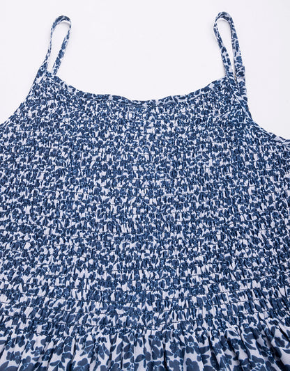 Printed Strappy Flared Dress