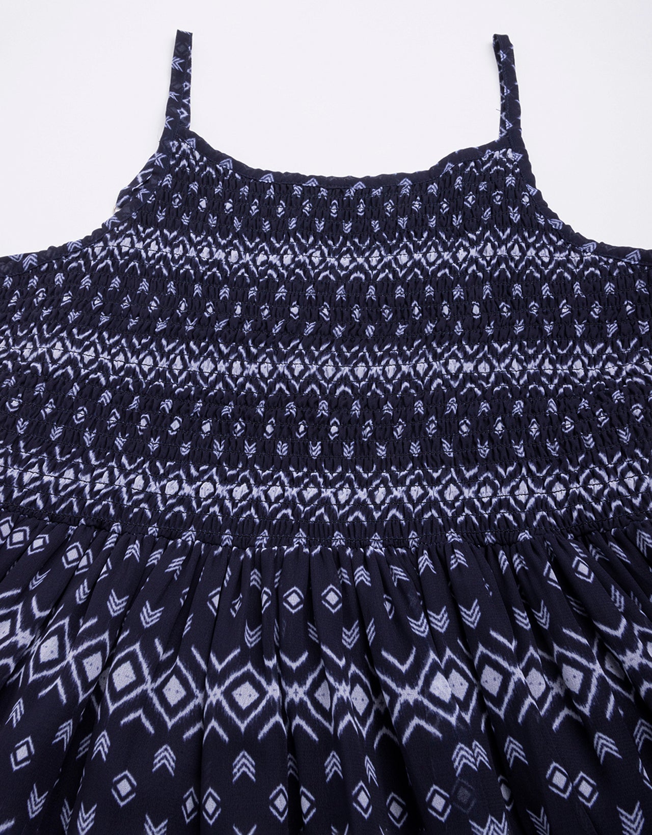 Printed Strappy Flared Dress
