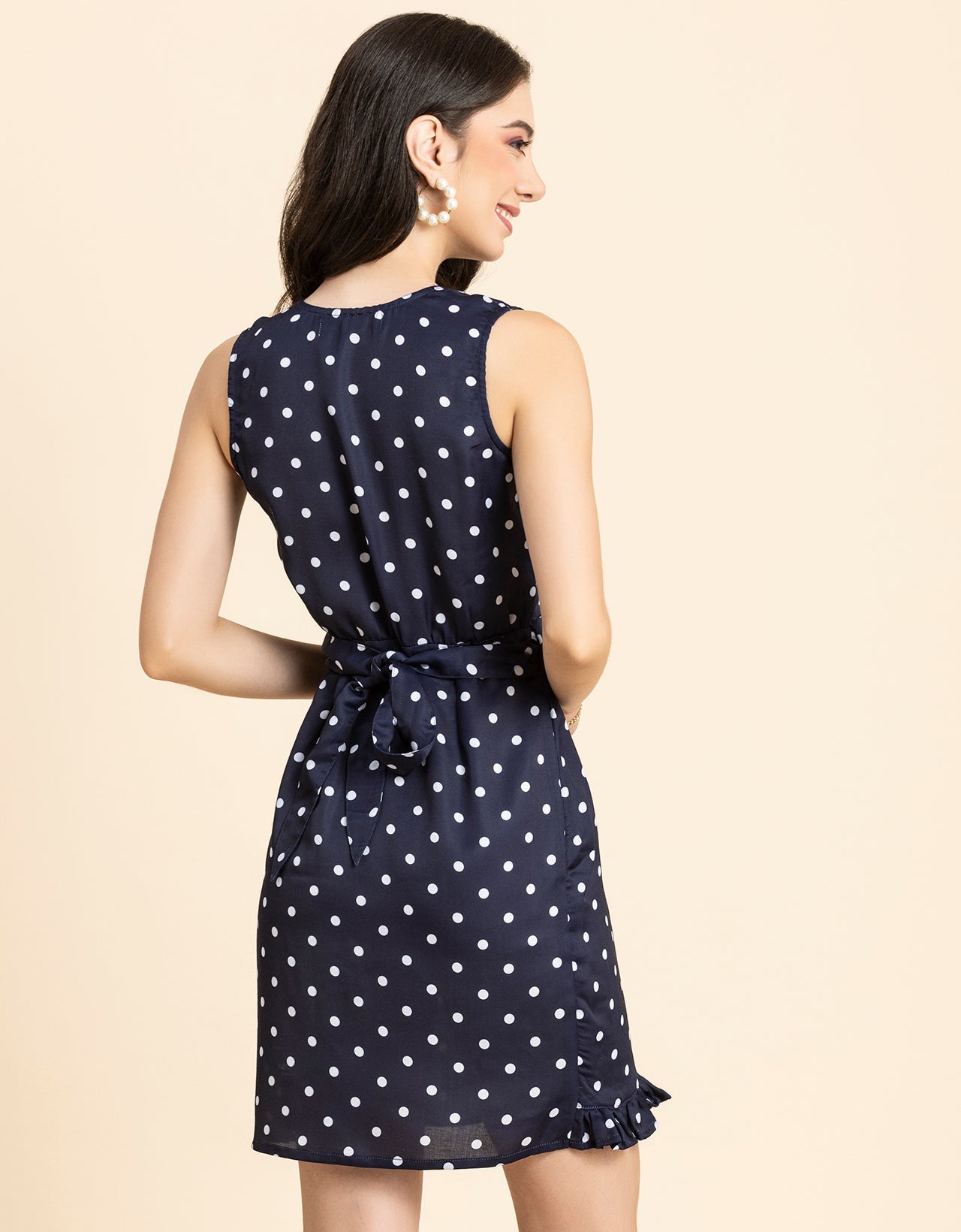 Printed Wrap Mini Dress