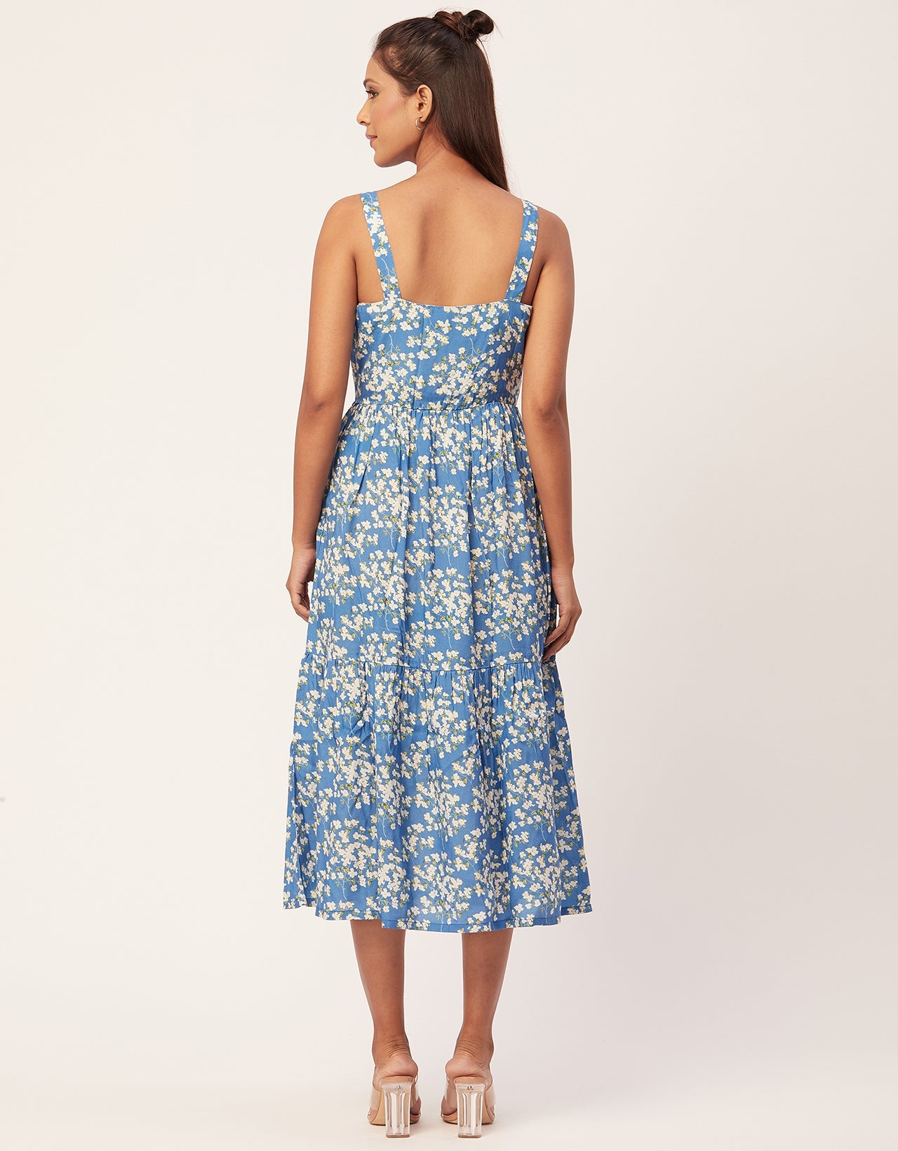 Sleeveless Chic Dress, Square Midi