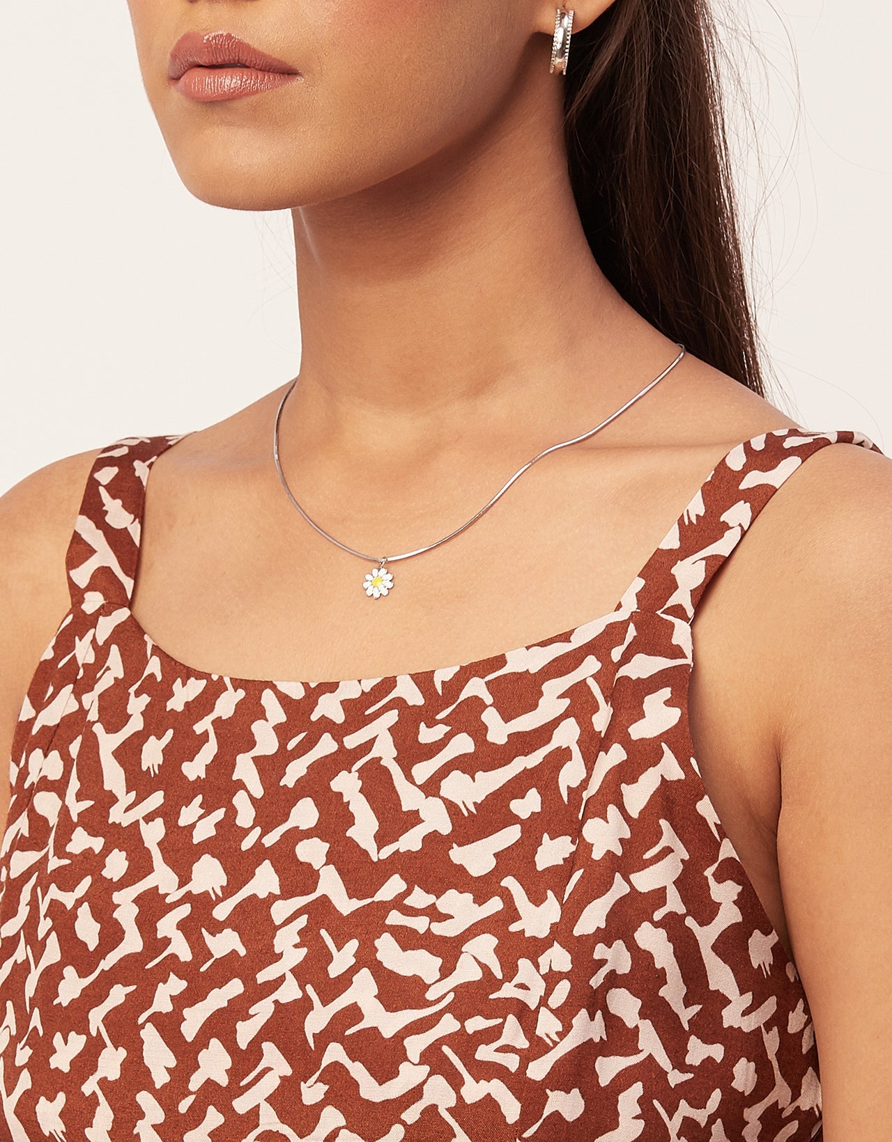 Sleeveless Chic Dress, Square Midi