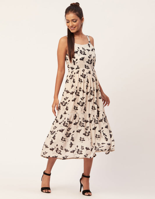 Sleeveless Chic Dress, Square Midi
