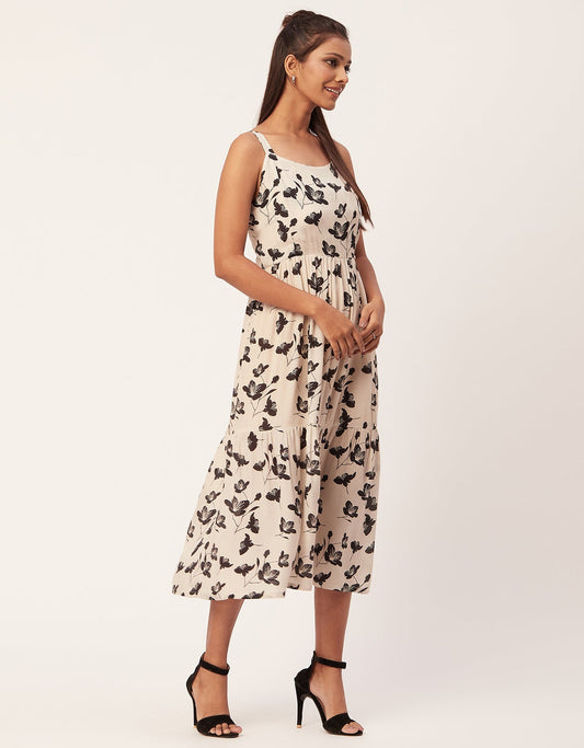 Sleeveless Chic Dress, Square Midi