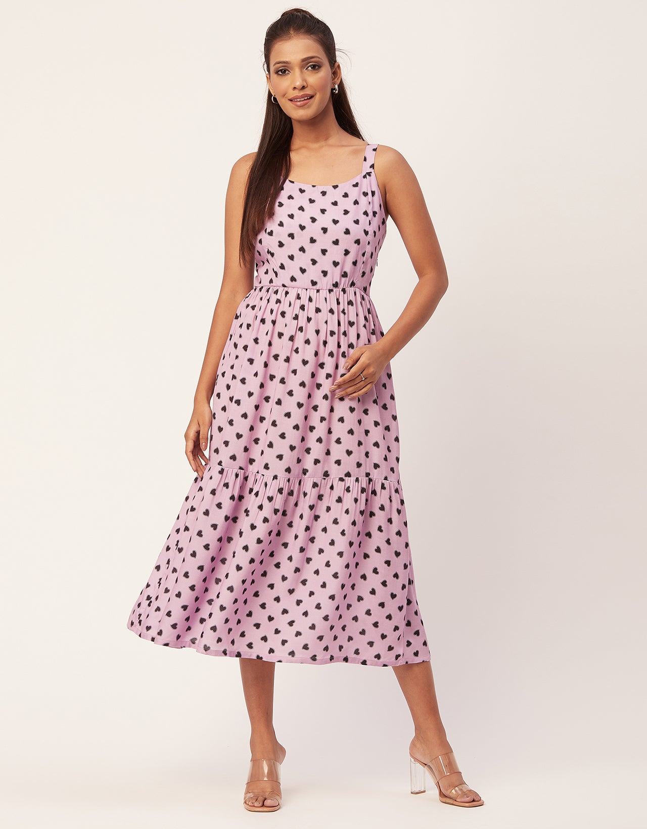 Sleeveless Chic Dress, Square Midi