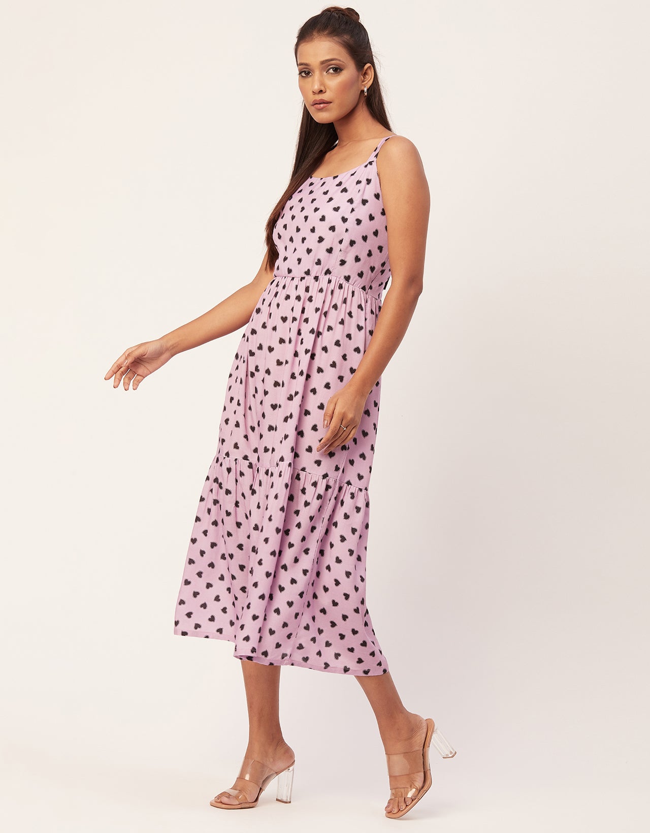 Sleeveless Chic Dress, Square Midi