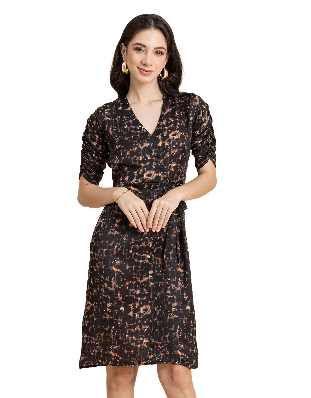 Printed Knee Length Dress
