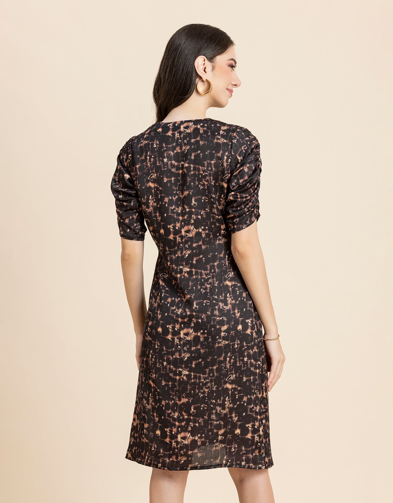 Printed Knee Length Dress