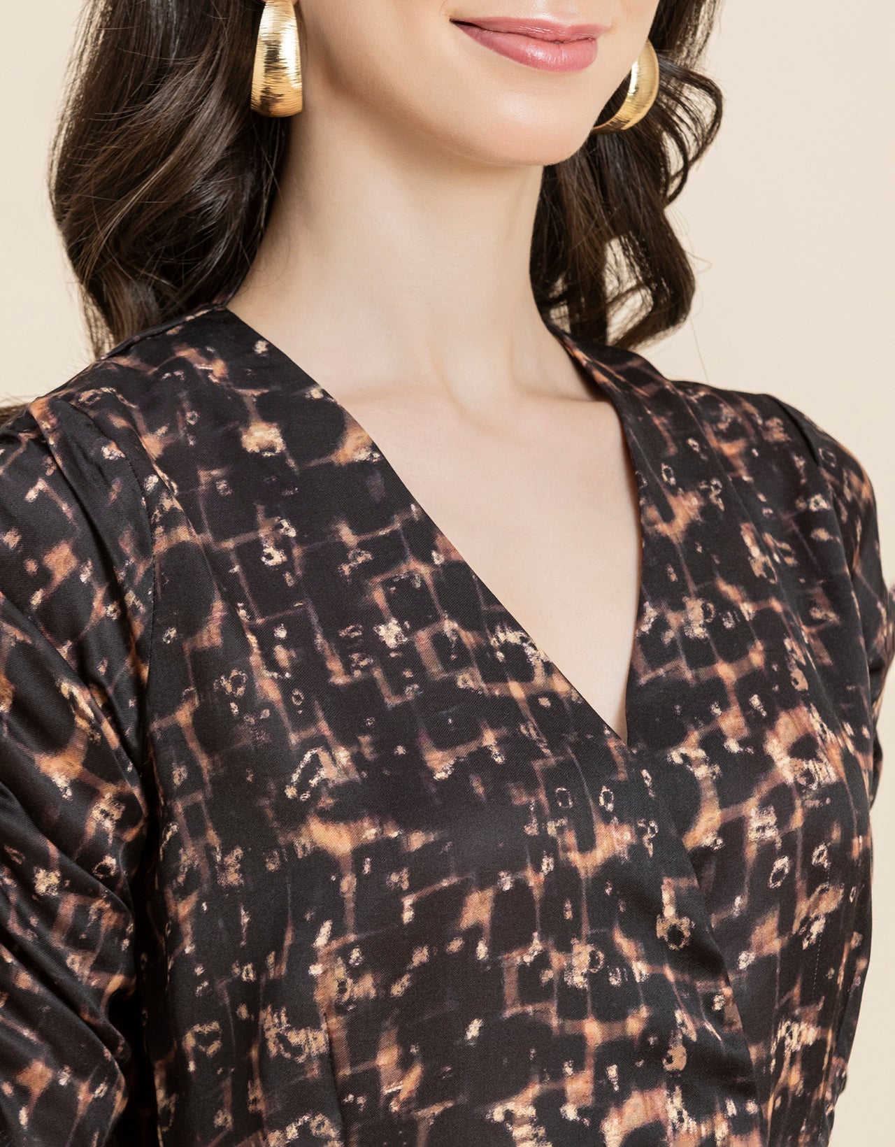 Printed Knee Length Dress
