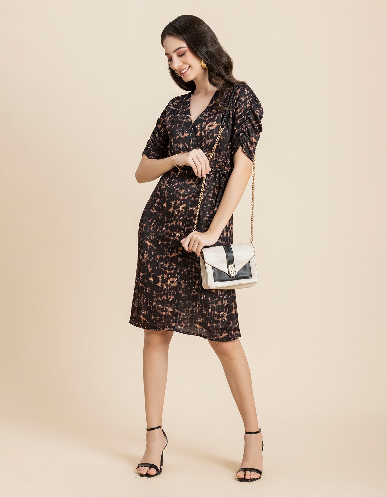 Printed Knee Length Dress