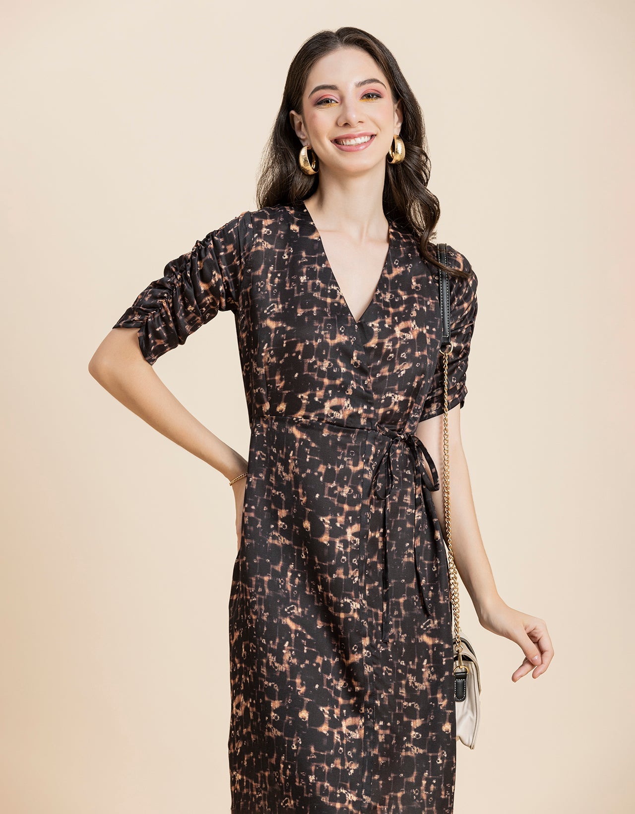 Printed Knee Length Dress